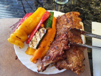 ribs, sweet peppers on the BBQ.jpg